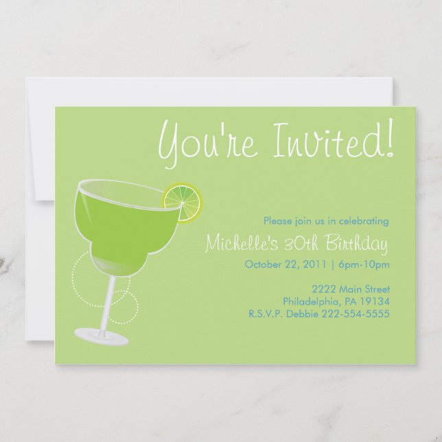 Invitation de partie de margarita (Devant)