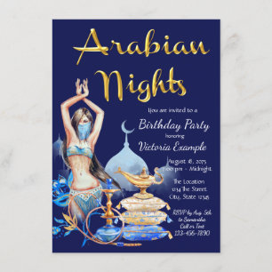Invitation de partie de mille et une nuits
