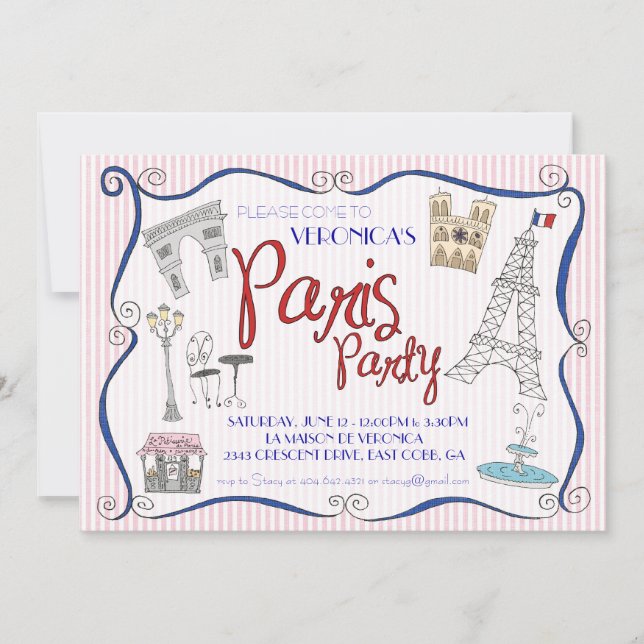 Invitation de partie de Paris (Devant)