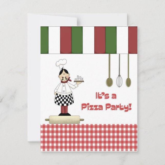 Invitation de partie de pizza (Devant)