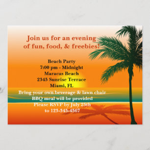 Invitation de partie de plage
