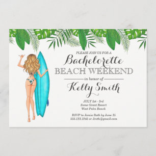 Invitation de partie de plage de Bachelorette