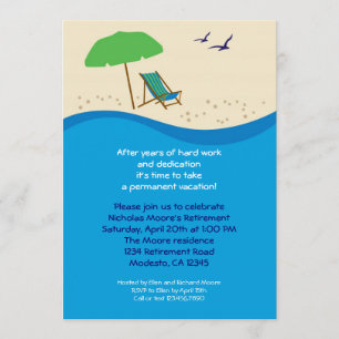 Invitation de partie de retraite de chaise de