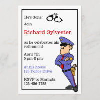 Invitation de partie de retraite de police