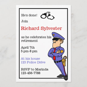 Invitations Faire Part Cartes Anniversaire Policiers Zazzle Ca