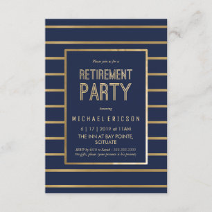 Invitation de partie de retraite - personnaliser,