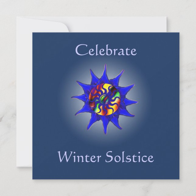 Invitation de partie de solstice d'hiver (Devant)