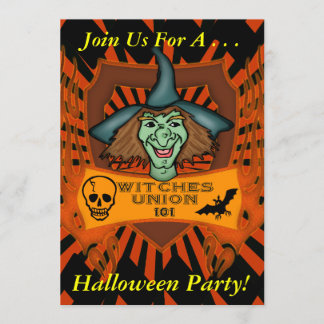 Invitation de partie de sorcière de Halloween