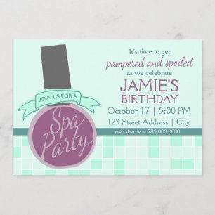 Invitation de partie de spa