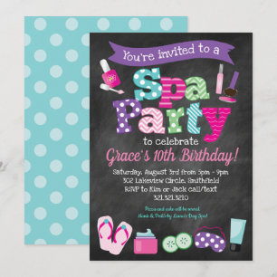 Invitation de partie de spa - partie de spa
