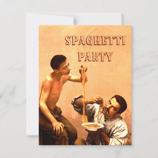Invitation de partie de spaghetti (Devant)