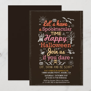 Invitation de partie de Spooktacular Halloween