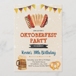 Invitation de partie de thème d'Octoberfest