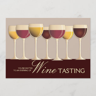 Invitation de partie d'échantillon de vin de
