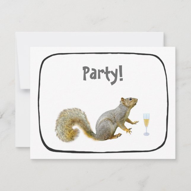 Invitation de partie d'écureuil (Devant)