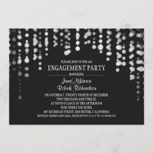 invitation de partie d'engagement des lumières de 