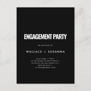 Invitation de partie d'engagement minimaliste simp