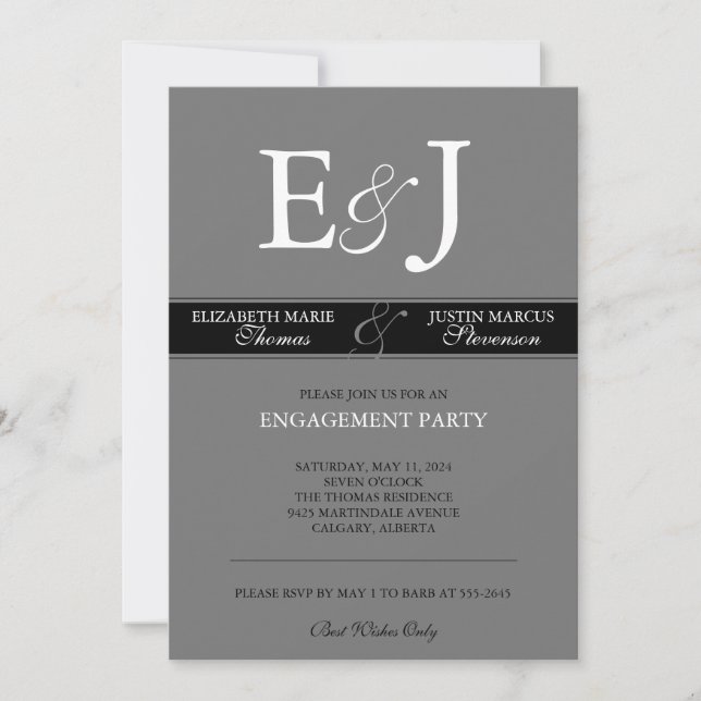 Invitation de partie d'engagement traditionnelle (Devant)