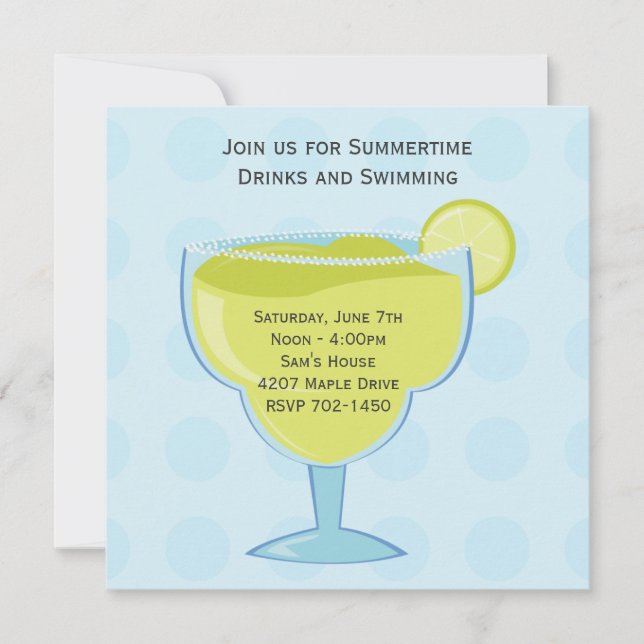 Invitation de partie d'été (Devant)