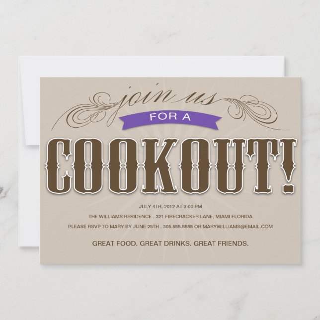 INVITATION DE PARTIE D'ÉTÉ DU BARBECUE %PIPE% (Devant)