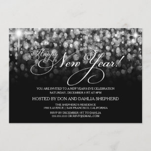 Invitation de partie d'Ève de la bonne année