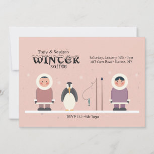 Invitation de partie d'hiver