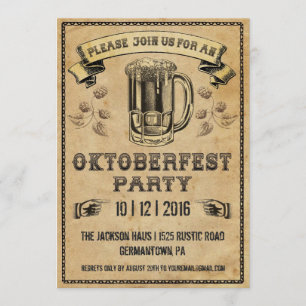 Invitation de partie d'Oktoberfest