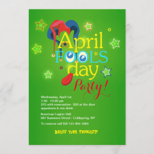 Invitation de partie du jour d'imbécile d'avril