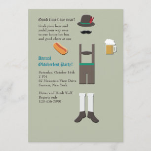 Invitation de partie d'usage d'Oktoberfest