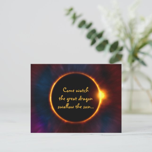 Invitation de partie Eclipse solaire de texte pers (Debout devant)