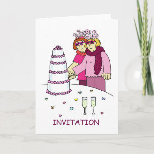 Invitation de partie, lesbiennes dans des