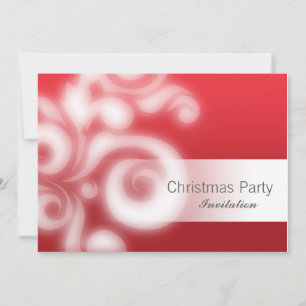 Invitation de partie rouge avec texte