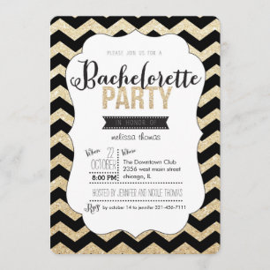 Invitation de parties scintillantes et de Chevron