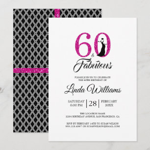 Invitation De parties scintillantes fabuleuses de 60