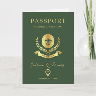 Invitation de passeport de destination de mariage