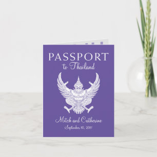 Invitation de passeport de mariage en Thaïlande