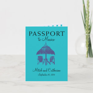 Invitation de passeport mariage à Cancun Mexique