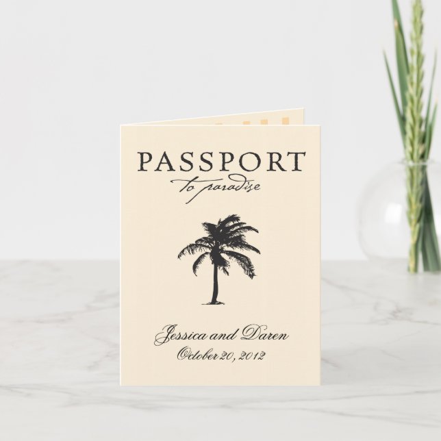 Invitation de passeport mariage au Mexique (Devant)