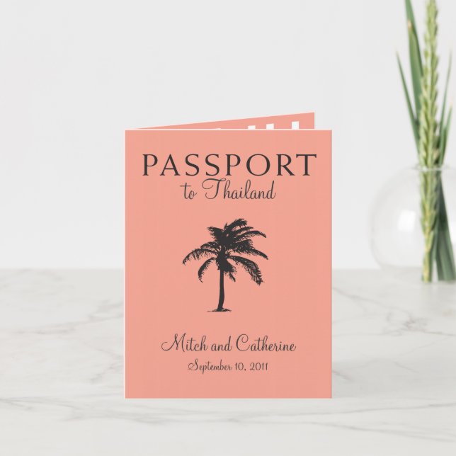 Invitation de passeport mariage en Thaïlande (Devant)