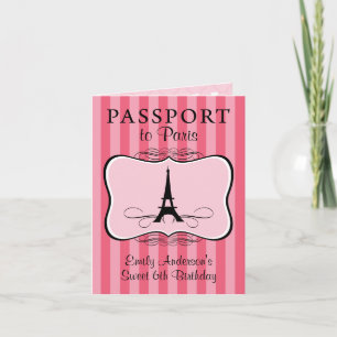 Invitation de passeport pour le 6e anniversaire