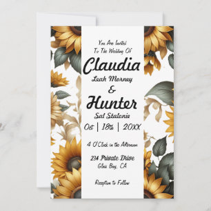 Invitation de patch de tournesol