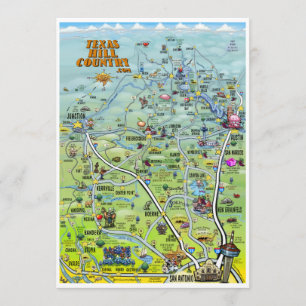 Invitation de pays de colline du Texas