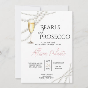 Invitation de Pearls et Prosecco