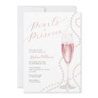 Invitation de Pearls et Prosecco