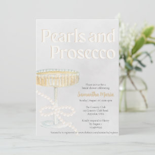 Invitation de Pearls et Prosecco