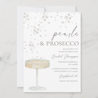 Invitation de Pearls et Prosecco