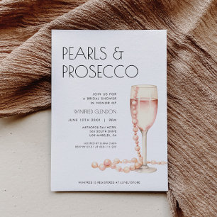 Invitation de Pearls et Prosecco