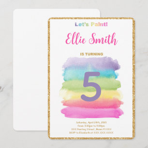 Invitation de peinture modifiable