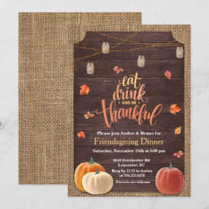 Invitation de pendaison de crémaillère automnale à