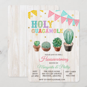 Invitation de pendaison de crémaillère Holy Guacam